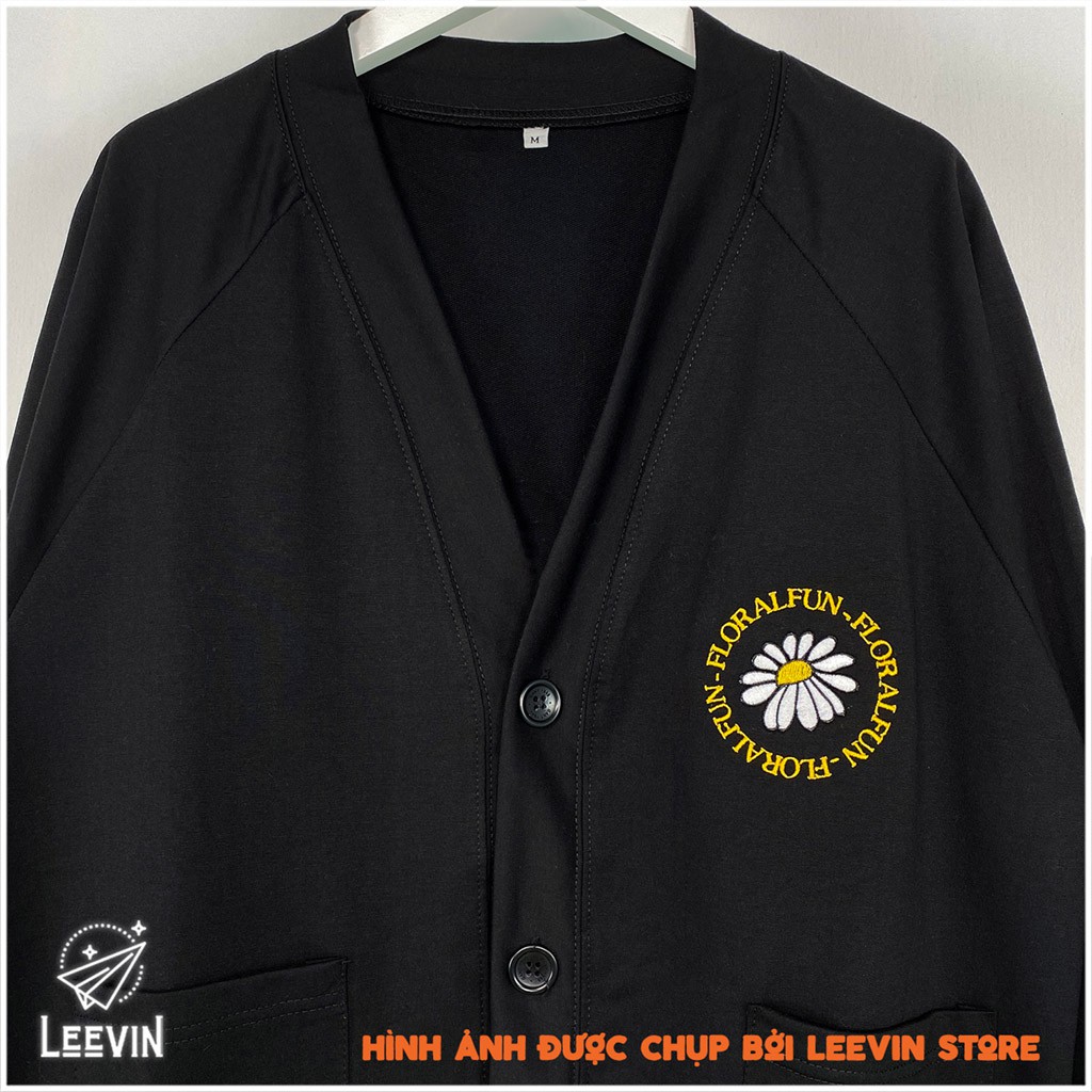 Áo Khoác Nam Nữ FLORAL FUN Thêu Hoa Sevenzia Unisex - Áo khoác Nỉ Cardigan Ulzzang - Leevin Strore | BigBuy360 - bigbuy360.vn