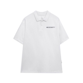 Áo polo nam basic phối chữ necessity
