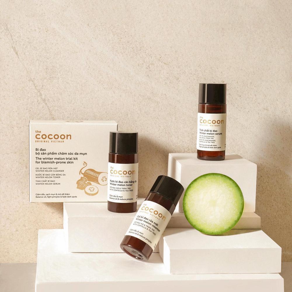 Bộ sản phẩm bí đao Trial Kit chăm sóc da mụn Cocoon