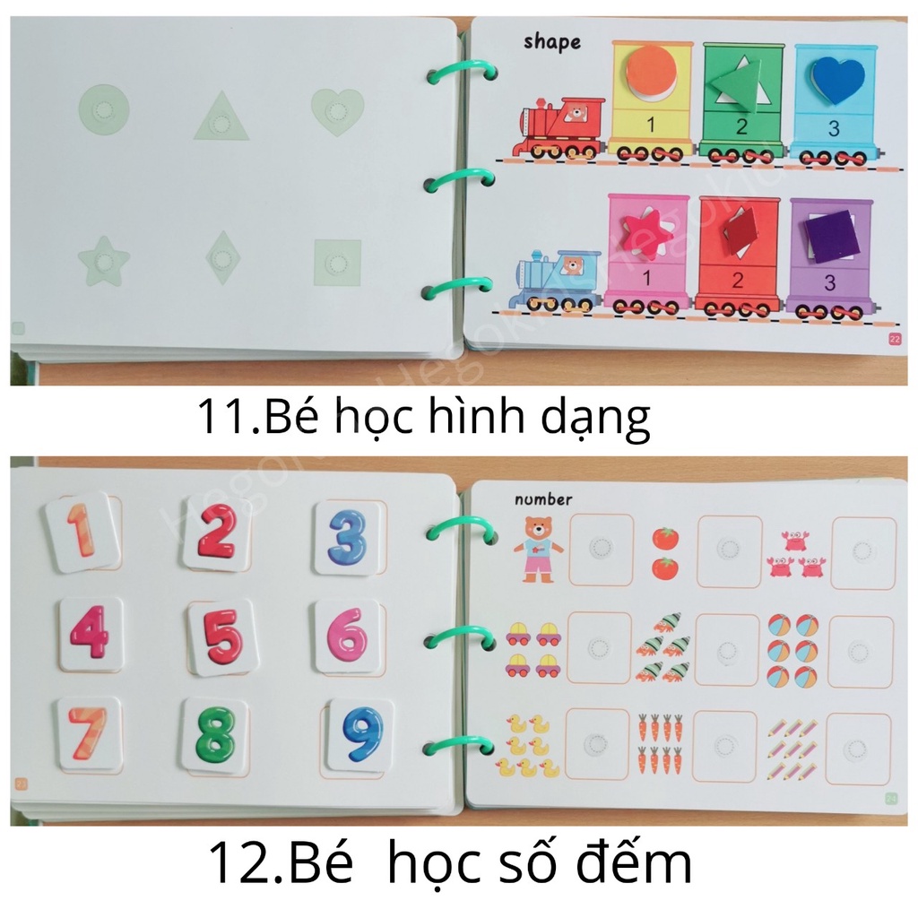 Học Liệu Montessori 17 Chủ Đề, Đồ Chơi Giáo Dục Sớm Cho Bé, Bảng Bận Rộn Quiet Book, Busy Board, Bóc Dán Cho Bé từ 18th