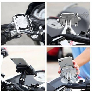 KẸP ĐIỆN THOẠI KIM LOẠI MOTO GẮN CHÂN KÍNH XE MÁY