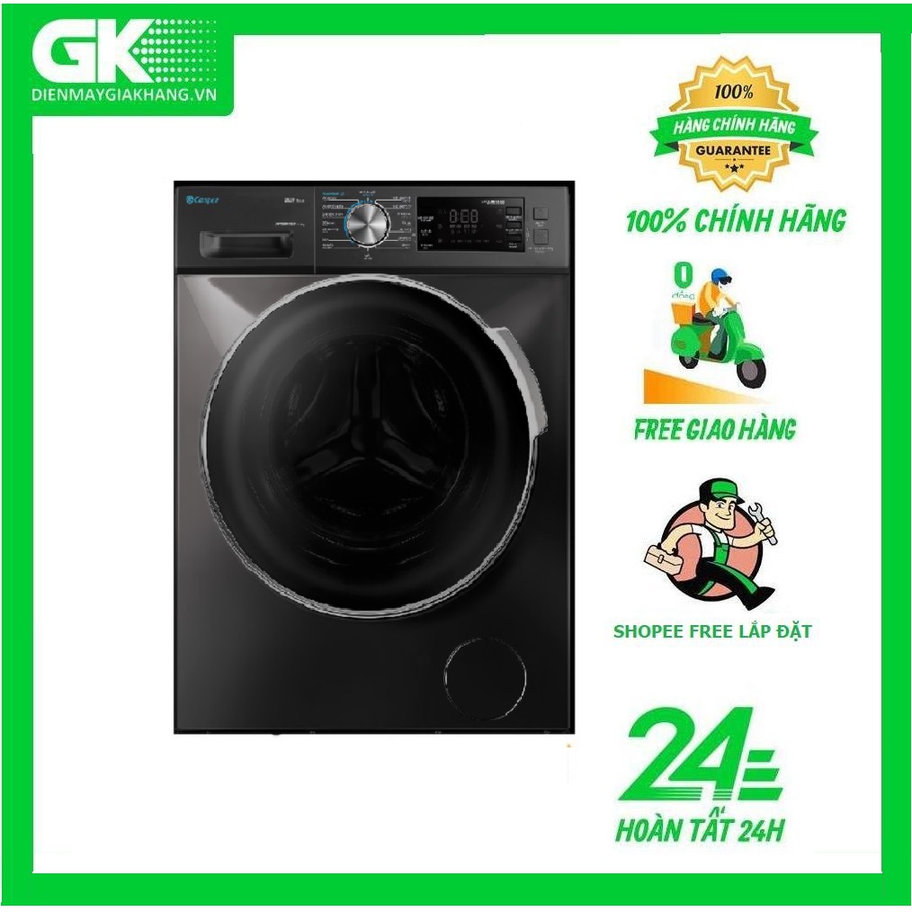 WF-85I140BGB MIỄN PHÍ CÔNG LẮP ĐẶT Máy giặt Casper 8.5 KG WF-85I140BGB