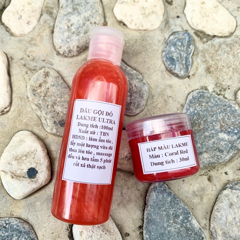 COMBO GỘI HẤP LAKME CORAL RED CHO TÓC NHUỘM ĐỎ  100ml/30ml