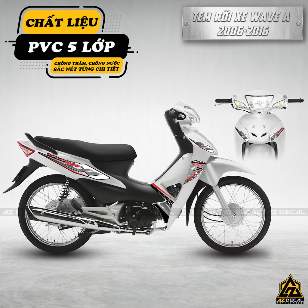 Tem Rời Xe Wave Alpha 2006 - 2021 Shuriken Pattern | WA05 | Decal Chế Dán Wave A 110 100 Chống Xước, Chống Phai