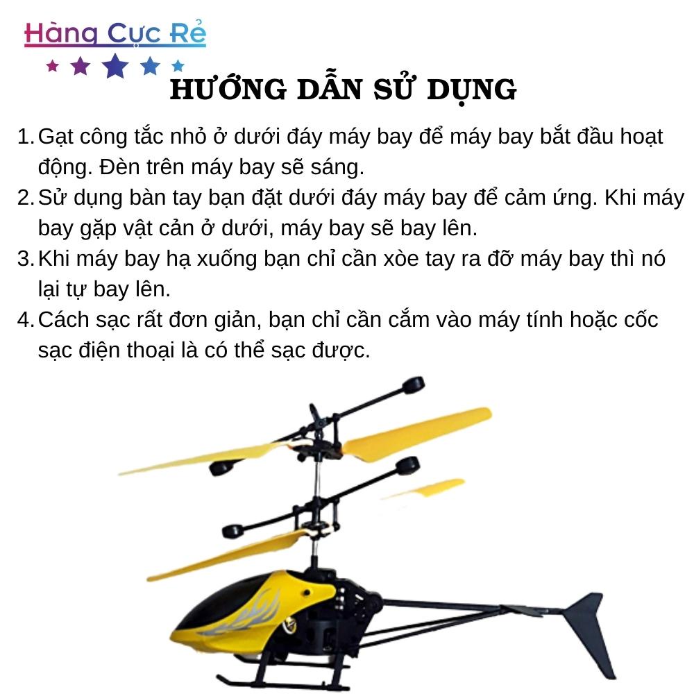 Máy bay trực thăng cảm ứng Heli Copter tặng kèm dây sạc – Đồ chơi trẻ em dùng pin sạc