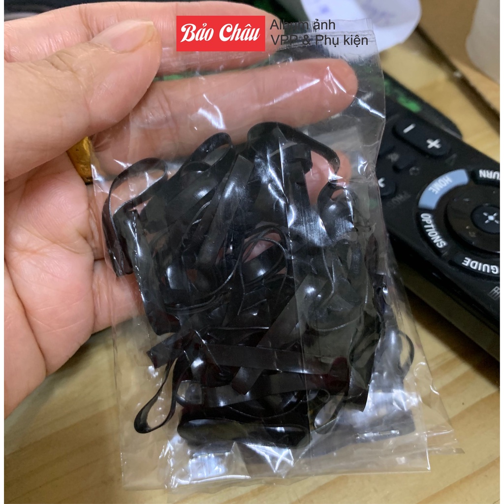 Dây chun buộc tóc 1 túi nhỏ (sợi to, mầu đen)