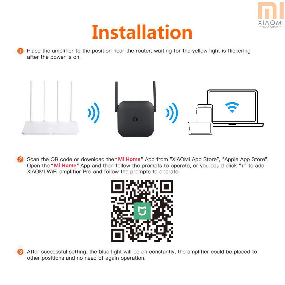 S☆S Xiaomi WiFi Amplifier Pro 300Mbps 2.4G Wireless Repeater with 2*2 dBi Antenna Wall Plug WiFi Range Extender Signal B | BigBuy360 - bigbuy360.vn