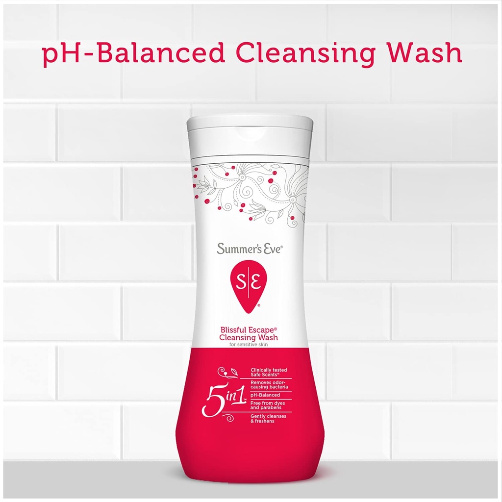 [Hàng Mỹ] Dung dịch vệ sinh phụ nữ nước rửa phụ khoa Summer's Eve Cleansing Wash Blissful Escape Gynecologist 445ml