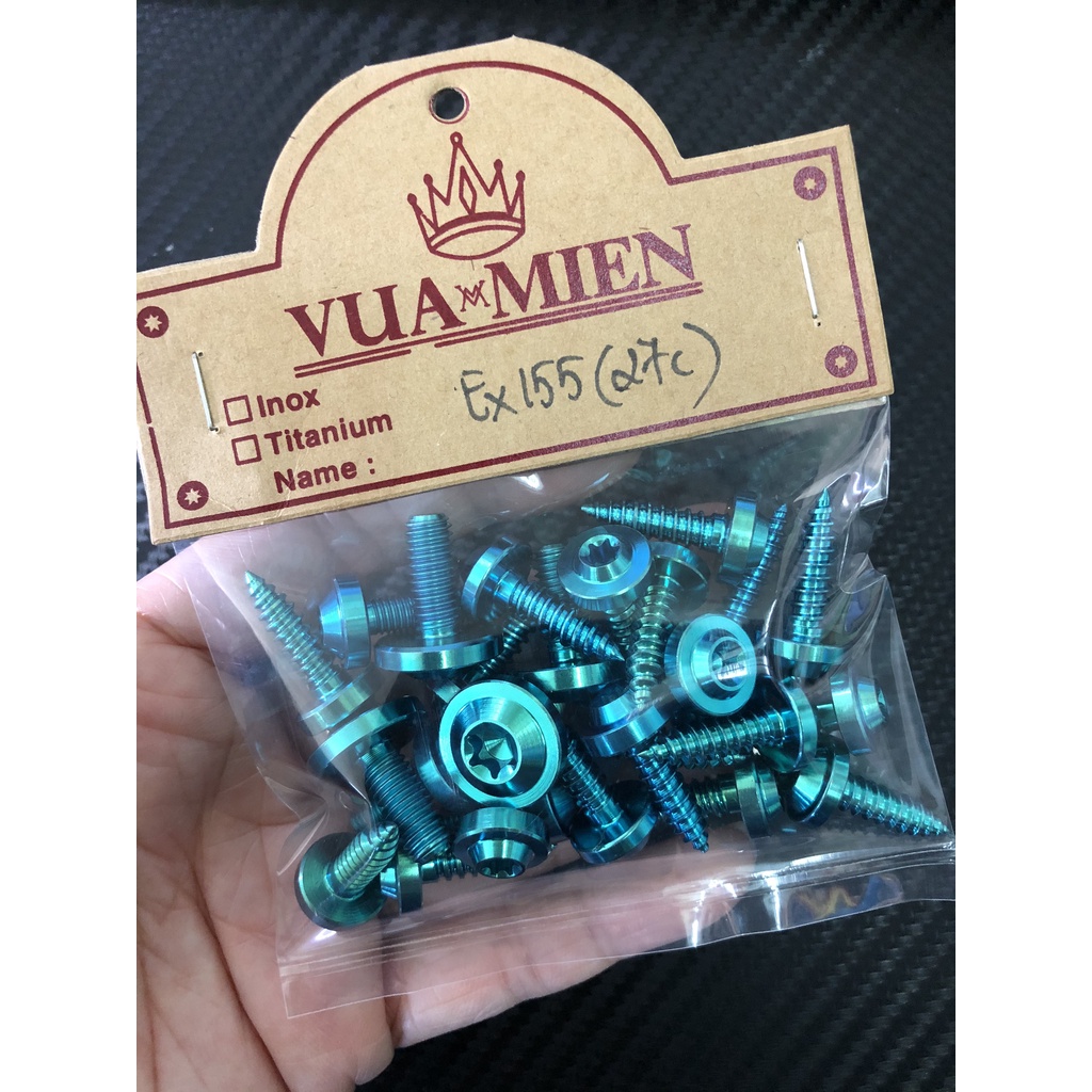 [HÌNH THẬT] Ốc áo Titan Gr5 cho xe Ex155 (27 con)