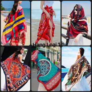 Khăn choàng đi biển thổ cẩm cooll