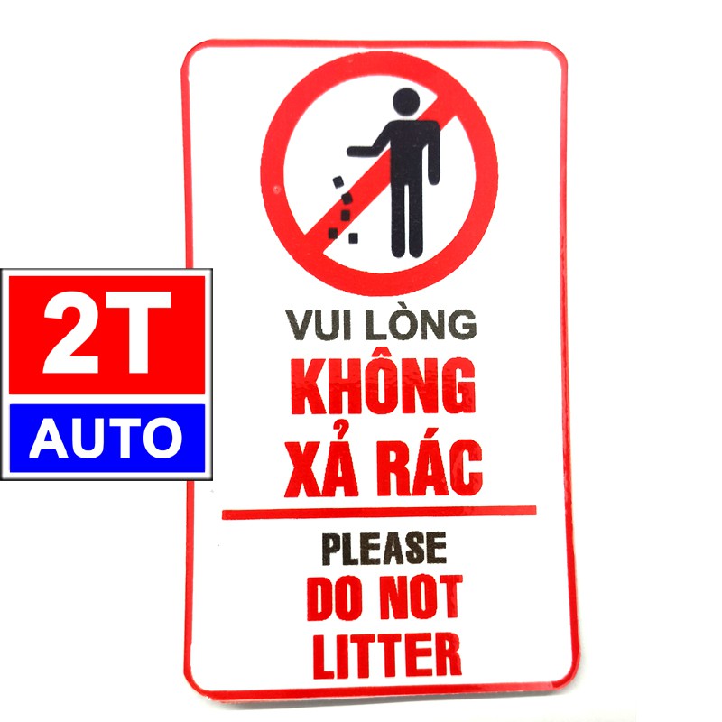 LOGO KHÔNG VỨT RÁC KHÔNG XẢ RÁC BỪA BÃI, TEM XE KHÔNG VỨT RÁC, DO NOT LITTER