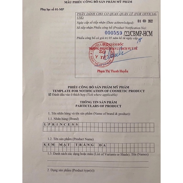 Kem Face Princess Chính Hãng Mẫu Mới