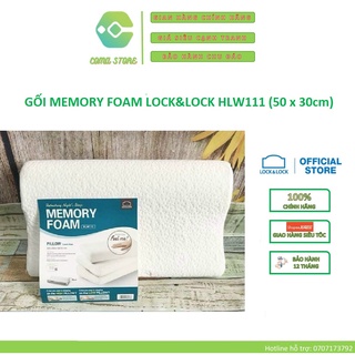 Gối memory foam 50d hình cong lock&lock hlw111 màu trắng – hàng chính hãng