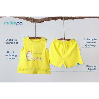 Bộ cộc tay Jaclan peptit Mompa 2021 rất mềm mịn và mát cho bé trai/ Bé gái 8-24Kg