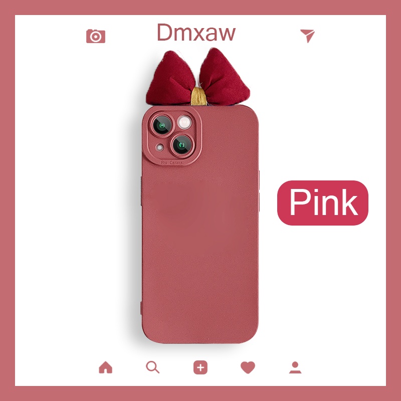 Ốp Điện Thoại Silicone Mềm Bảo Vệ Camera Hình Nơ Cho Samsung Galaxy S22 Plus Ultra A22 A32 M32 4G 5G