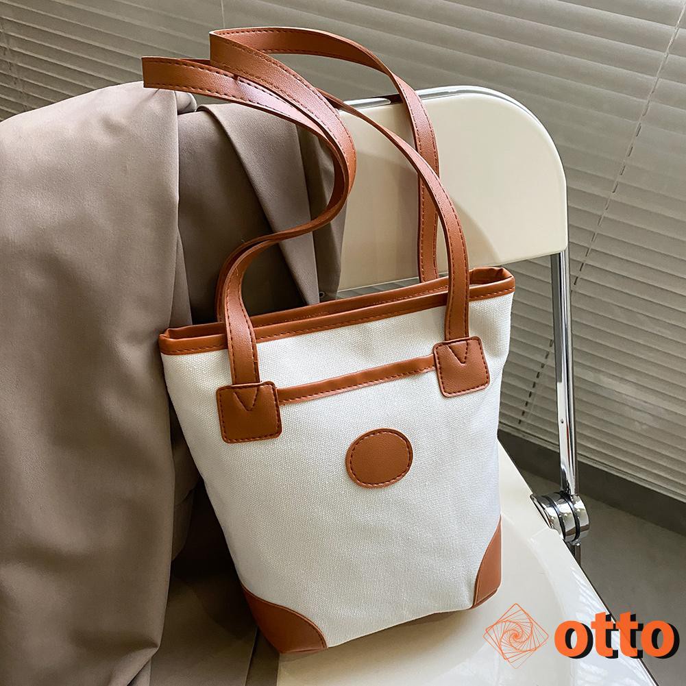 Fashion Large Capacity Handbag Women Top-handle Bag Hit Color Shoulder Totes Shopping Street Satchel