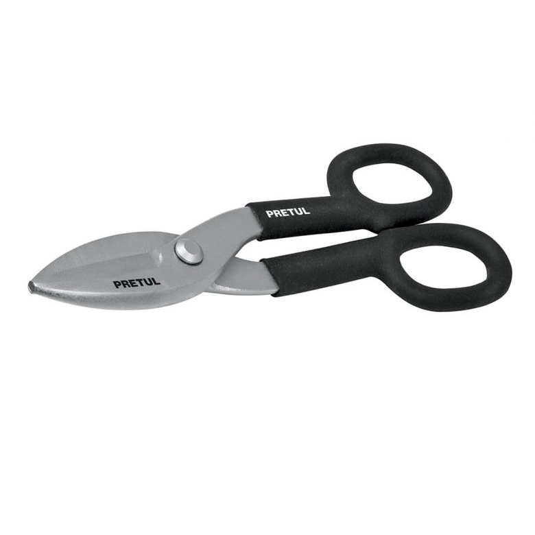 Kéo cắt tôn thẳng 8in/200mm cán đen Pretul - 26052 TH-8P