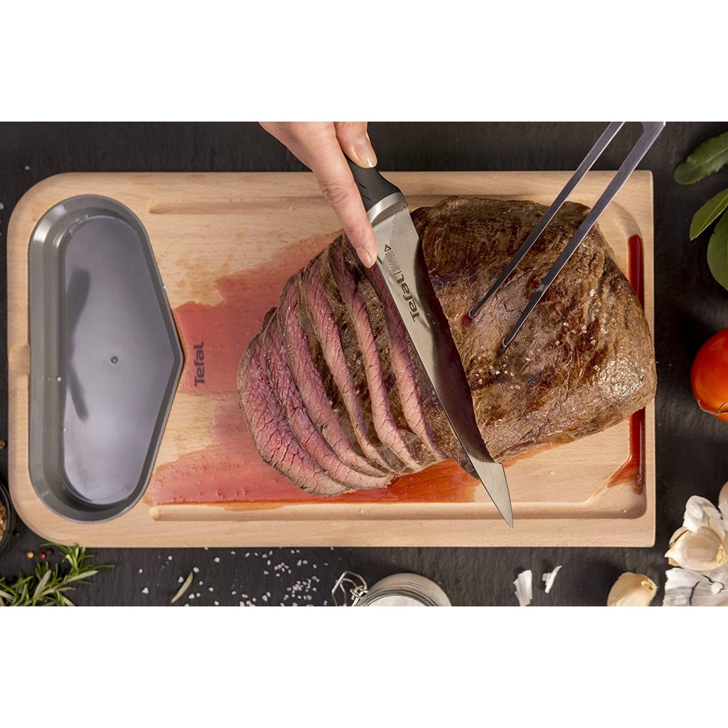 Bộ dao nhà bếp TEFAL K232S5 Ice Force Messerblock gồm 5 dao và 1 cốc cắm dao bằng gỗ