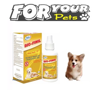 BIO - FINIL DẠNG PHUN XỊT. TIÊU DIỆT VE, RẬN, BỌ CHÉT, CÁI GHẺ TRÊN CHÓ, MÈO 100ML