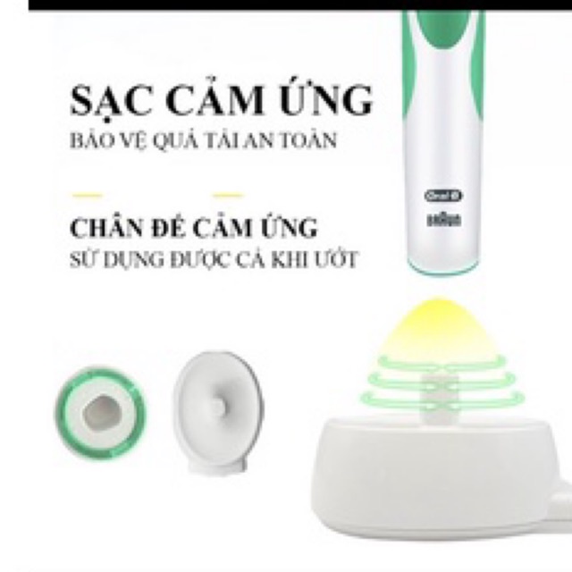 Sạc không dây thay thế cho các loại bàn chải điện oral b, philips - Hàng cao cấp