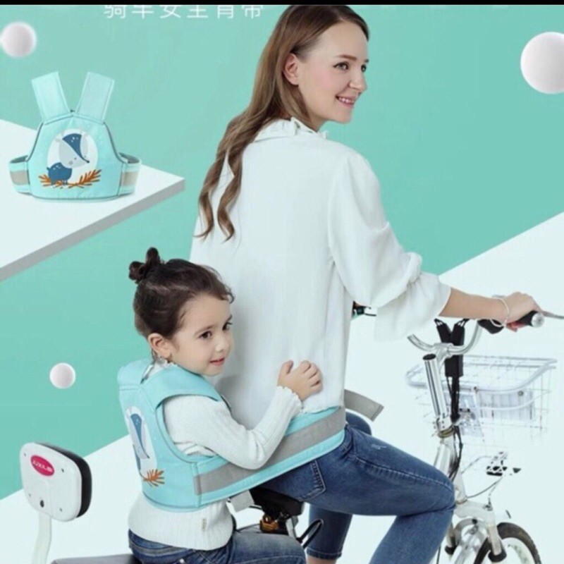 Ninikids: Đai an toàn cho bé đi xe máy CÓ DẠ QUANG an toàn khi đi đêm,