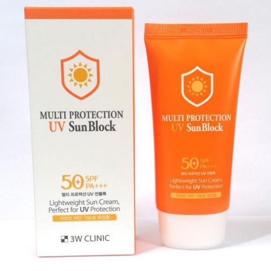 Kem chống nắng Multi Protection Uv Sun Block 3W Clinic Hàn Quốc 70ml [Chính Hãng Hàn Quốc]