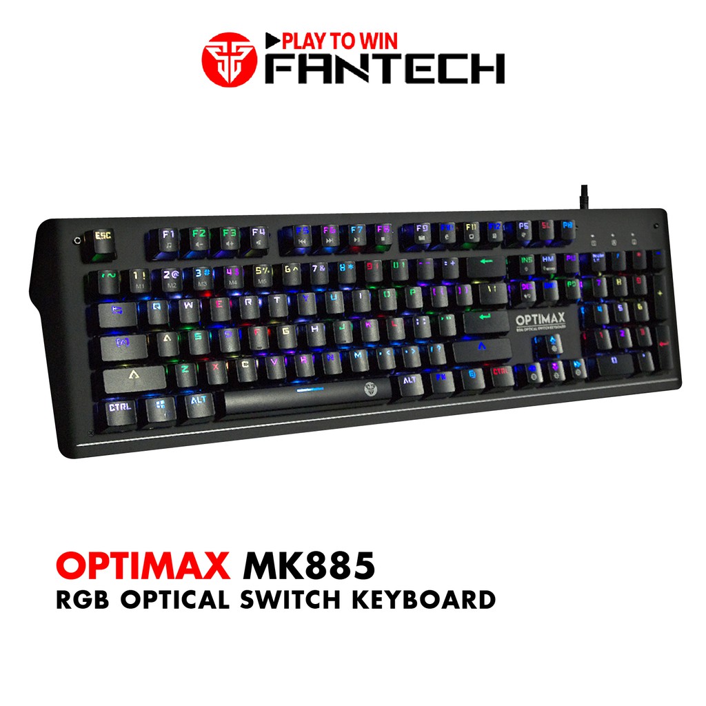 Bàn phím Cơ Optical Blue Switch Full size RGB Backlit Ghost Gaming - ✪ Fantech MK885 ✪ Blue Switch