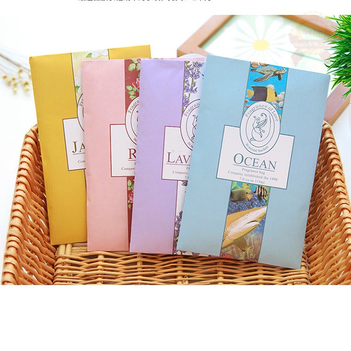 Túi Thơm Để Tủ Quần Áo Kèm Móc Treo – chất liệu thảo dược tự nhiên