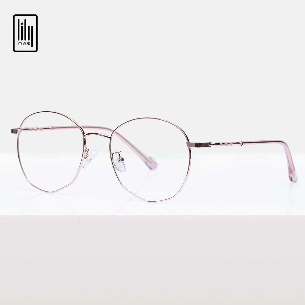 Gọng kính cận nữ Lilyeyewear kim loại, mắt tròn, nhiều màu - Y2984 #7