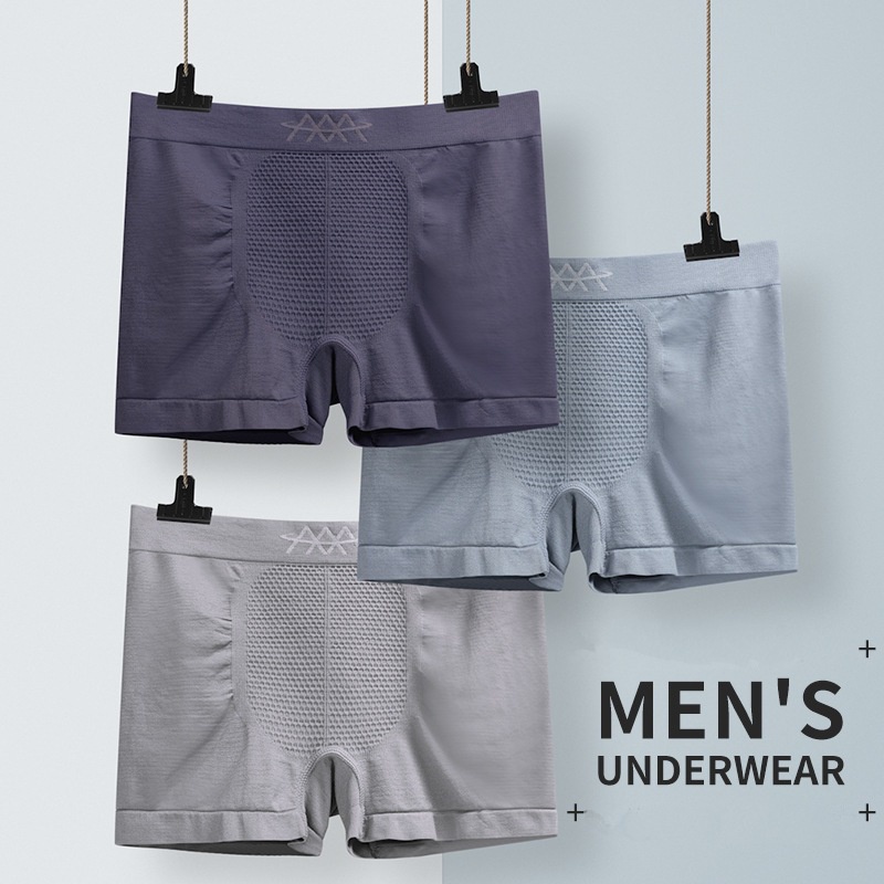 Quần Boxer Dệt Kim Mát Lạnh Nam, Quần Lót Nam Thông Hơi Thun Mát Lạnh, Sịp Nam Modal OLDMAN