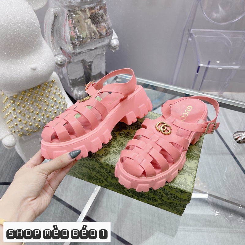 Sandal giọ gc tag đồng gót vuông fullbox