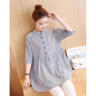 Áo Bầu Cổ Trụ Đen