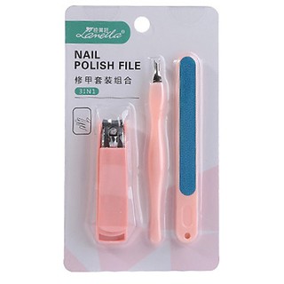 Set dũa - bấm móng tay 3 món Lameila