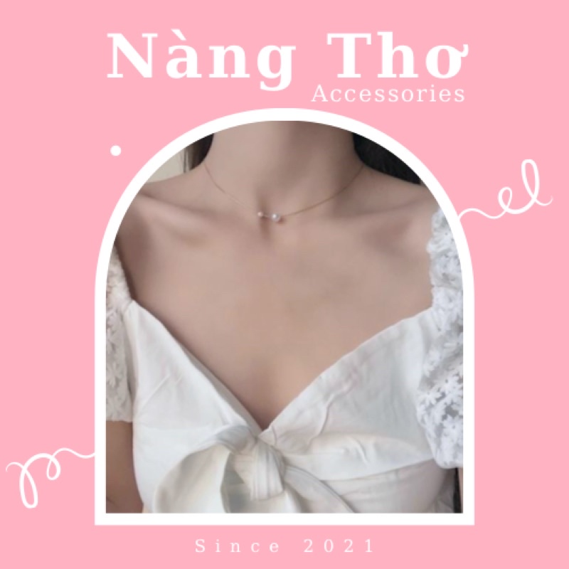 Dây chuyền ngọc trai nhân tạo hạt to nhỏ By Nàng Thơ Accessories