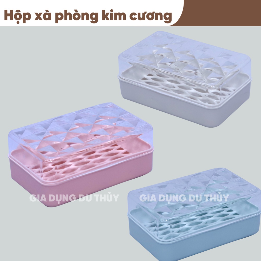 Hộp Đựng Xà Phòng Có Nắp Đậy Bằng Nhựa Cứng, 5 Màu Sắc, Dùng Trong Nhà Tắm, Nhà Vệ Sinh, Bếp Gia Đình Tiện Lợi