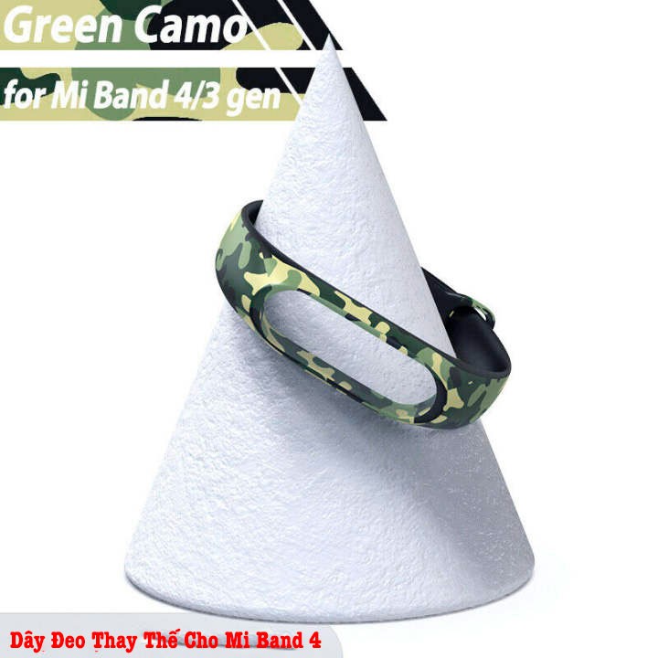 Dây Đeo Cho Mi Band 3/4 Và Mi band 5/6 Camo Màu Bộ Đội - Chất Liệu Silicone - Đẹp, Cá Tính