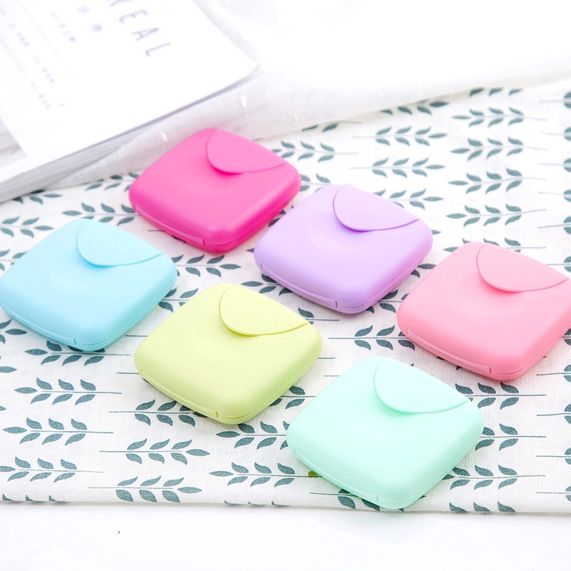 Portable Mini Tampons Storage Box/  Cosmetic Cotton Jewelry Case  / Multi-function Small Fresh Square Earphone  Coin Bag