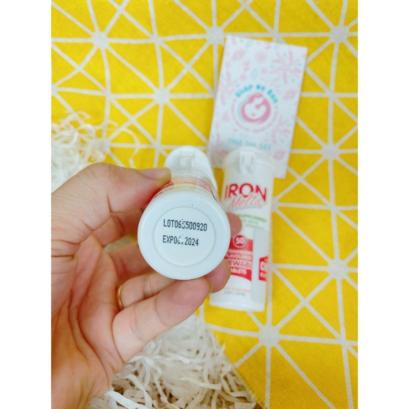 Sắt ngậm Iron melts Úc lọ 50 viên 🔥Cam kết chính hãng 🔥