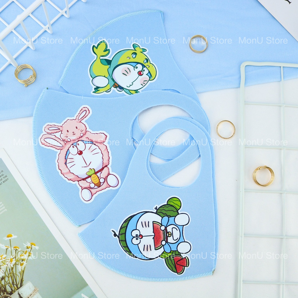 Khẩu trang vải su người lớn hình DORAEMON DOREMON dễ thương cute MON0171