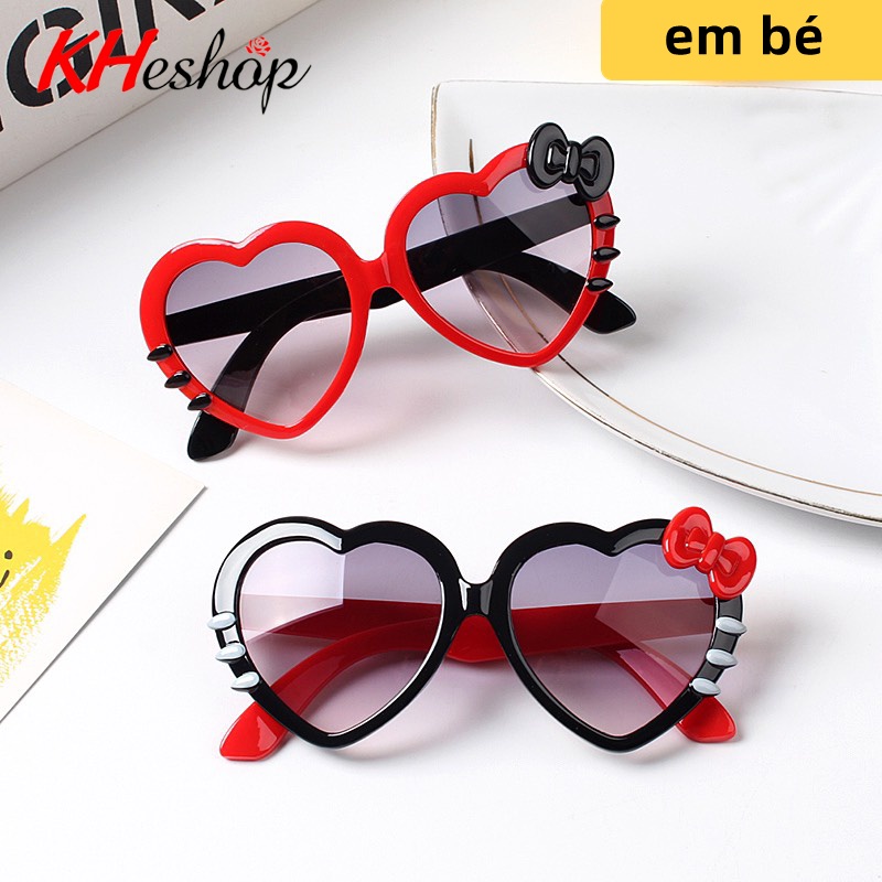 Kính râm hình trái tim cực yêu cho bé,Kính thời trang cho bé Chống UV, Cực Tím,  CHống nắng siêu bền giá rẻ mã Y1308