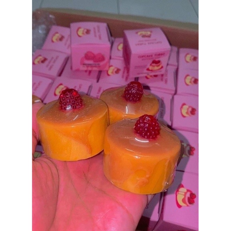 Sáp tắm trắng CUPCAKETU tặng kèm túi lưới