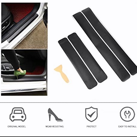 Bộ 4 Miếng Dán Bảo Vệ Cửa Xe Hơi Bằng Sợi Carbon Thông Dụng