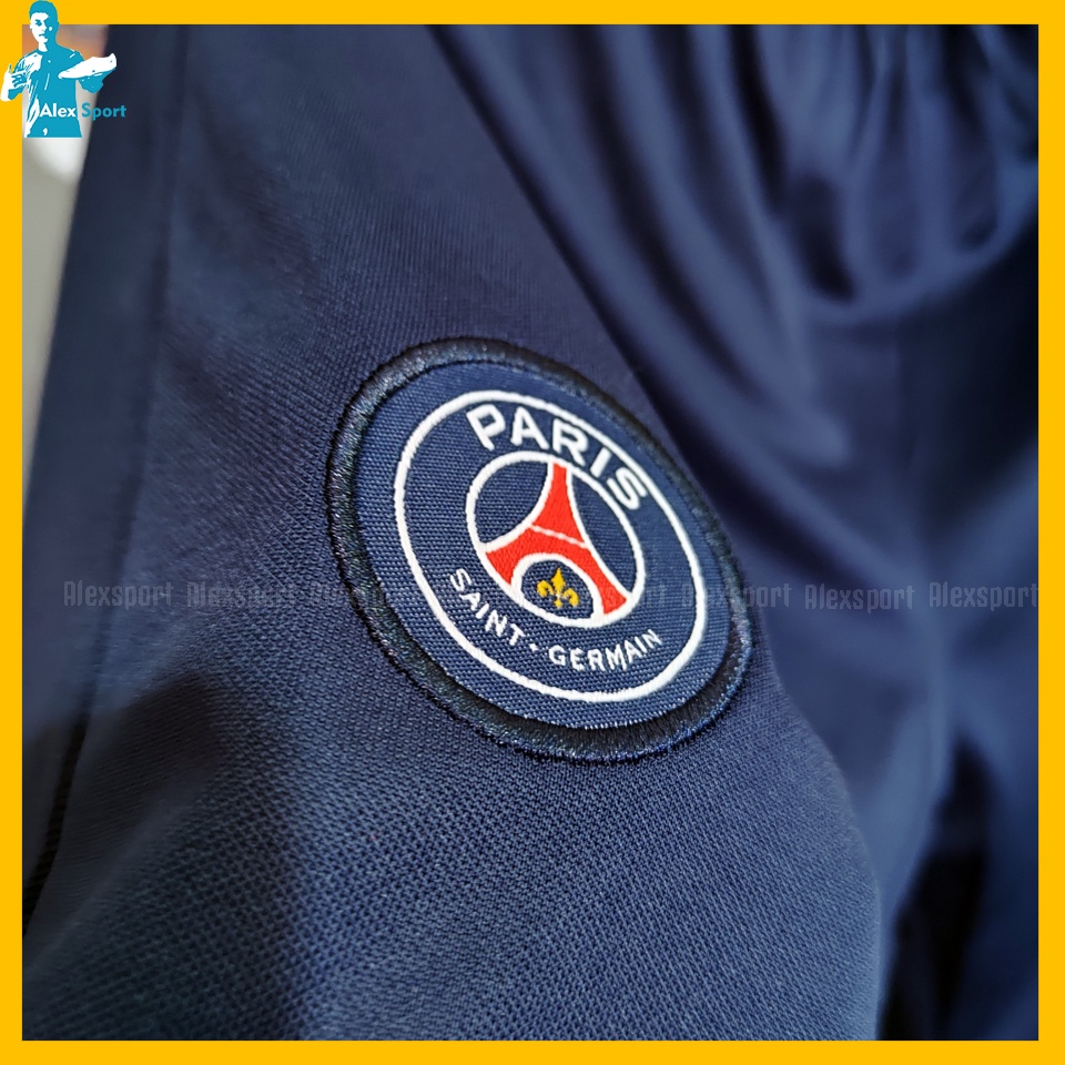 LOGO THÊU Bộ Quần Áo Bóng Đá CLB PSG Sân Nhà 22-23 Màu Tím Than BẢN ĐẸP - Alex Sport