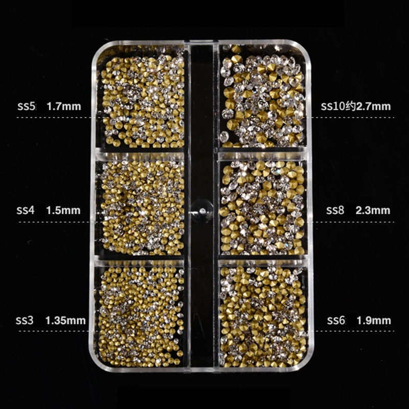 Hộp Phụ Kiện Hạt Đá Trang Trí Móng Tay Nghệ Thuật