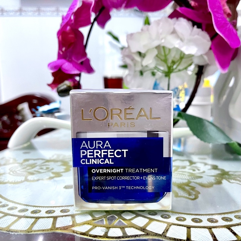 Kem Dưỡng Trắng Mịn Và Giảm Thâm Nám Ban Đêm Loreal - L'Oreal Paris Aura Perfect Clinical 50ml