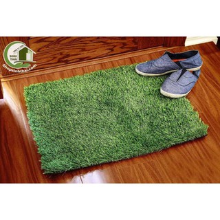 [30 x 50cm] Thảm cỏ lau chùi chân cao cấp - cỏ nhựa nhân tạo