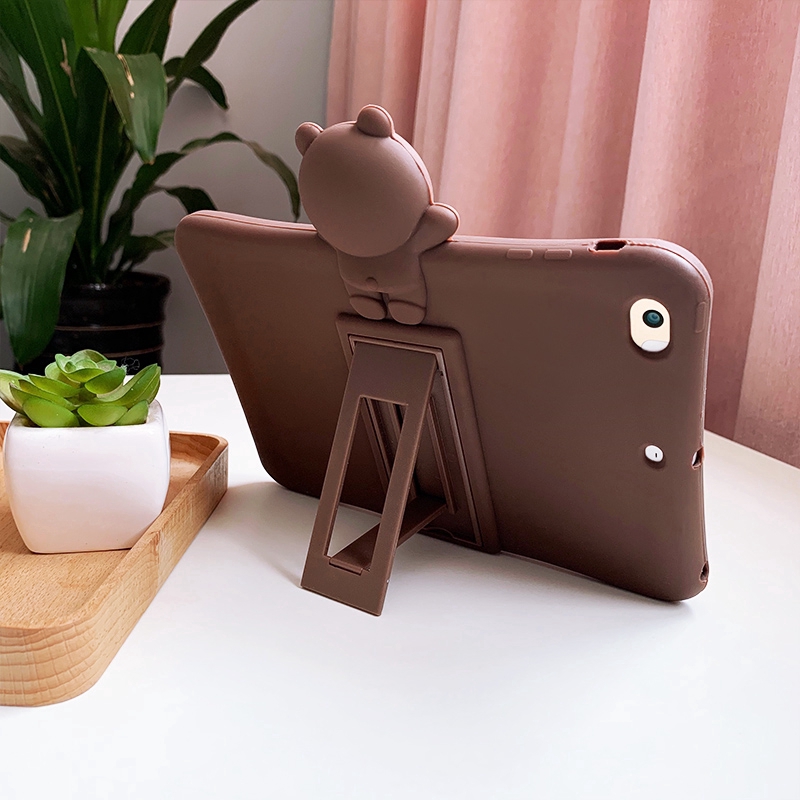 Ốp bảo vệ silicon hình gấu dễ thương cho iPad air 3 2019 2020 pro 11 inch mini iPad air 2 mini 1234 mini 5 Pro 9.7 iPad 5 / 2018 10.5 inch