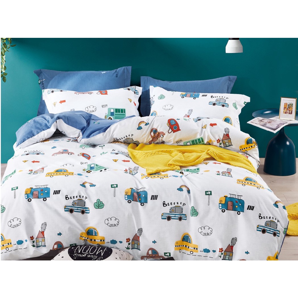 Bộ ga giường và áo gối NIN Collins 100% Cotton Sateen - N190066 (không kèm mền)