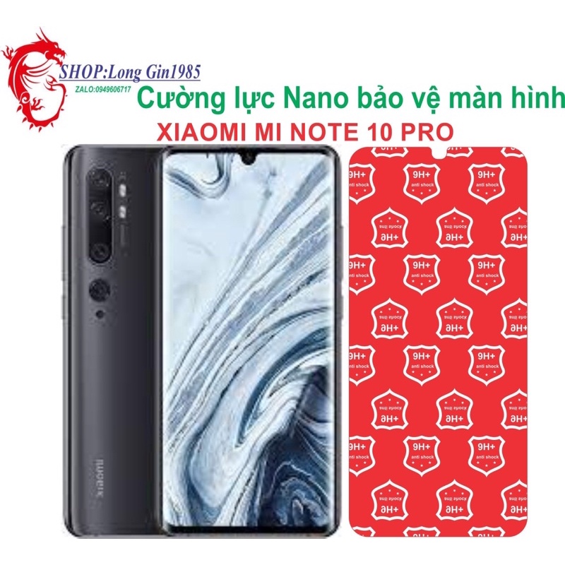 Xiaomi Note 10 Pro Cường lực Nano chống va đập chống trầy xước tốt