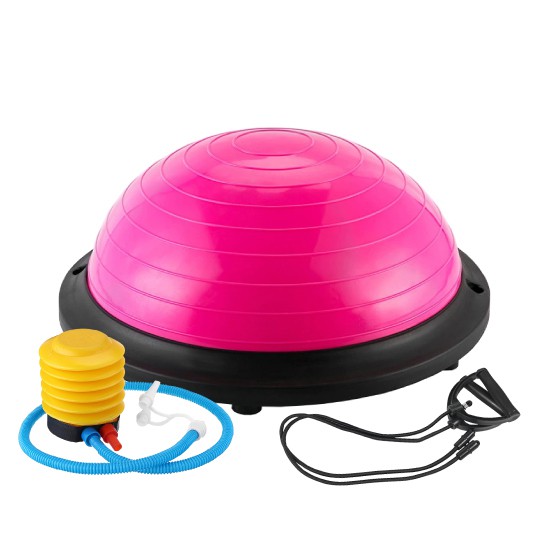 CHAIR - Bóng tập YOGA bóng tập thể lực thăng bằng BALL BALANCE Bosu PINK tặng bơm bóng